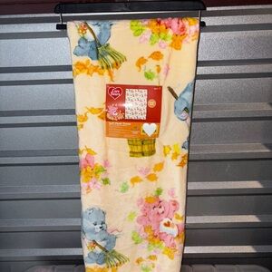 Care Bears Colorful Floral Plush Throw Fall Blanket